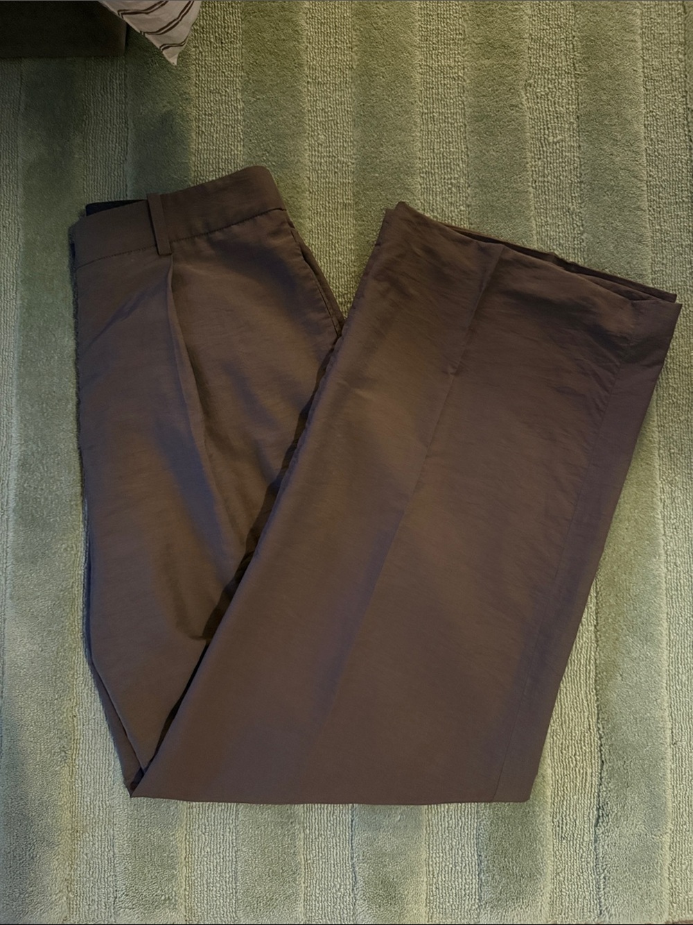 La Ligne Wide-Leg Trousers in Chocolate Brown